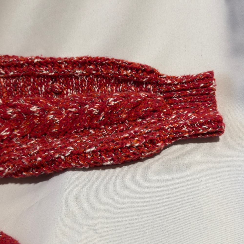 Good Threads Womens Large Red Cable Knit Sweater - Picture 6 of 7